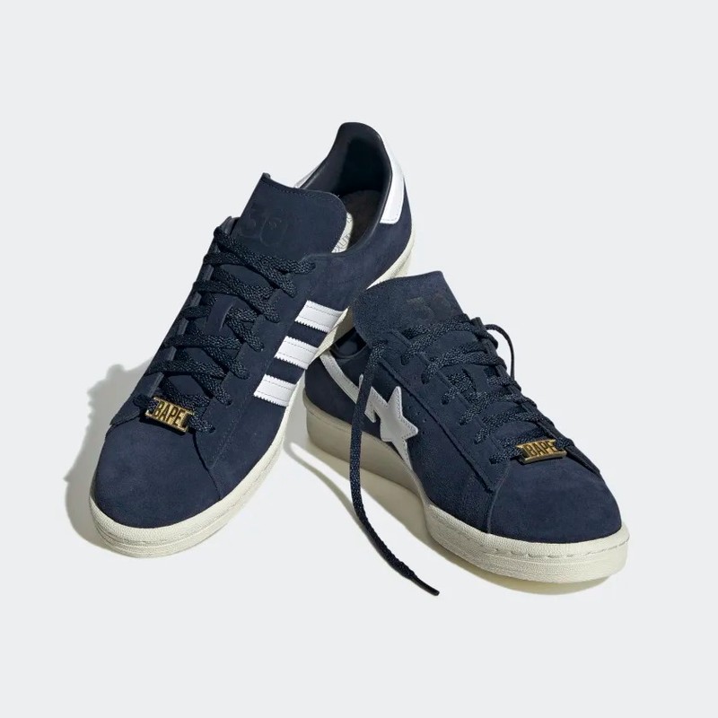 Bape x adidas Campus 80s Collegiate Navy ID4770 Grailify